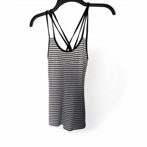 bebe Black and White Striped Camisole